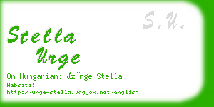 stella urge business card